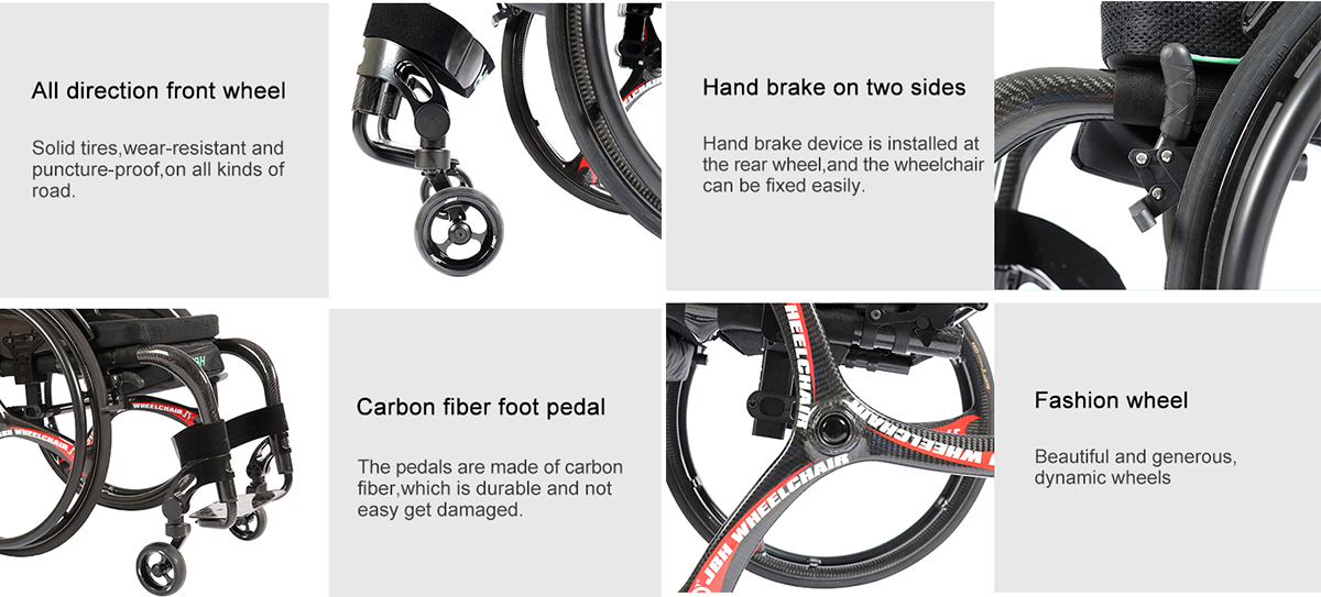 manuell rullstol i kolfiber