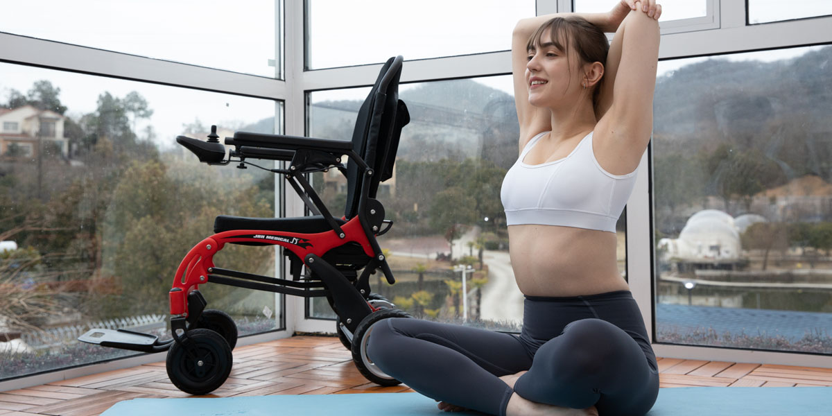 JBH kolfiberelektriskt rullstol