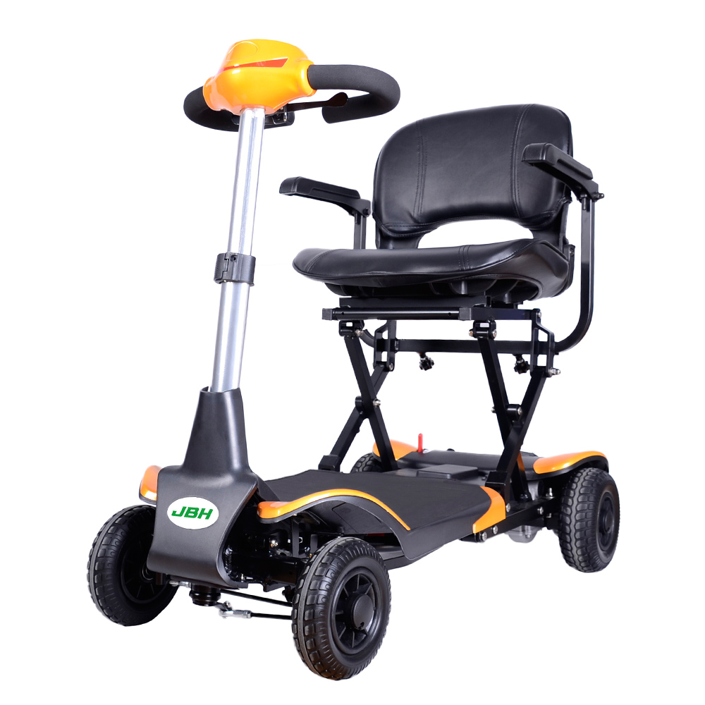 JBH gul automatisk vikbar resemobilitetsscooter FDB01