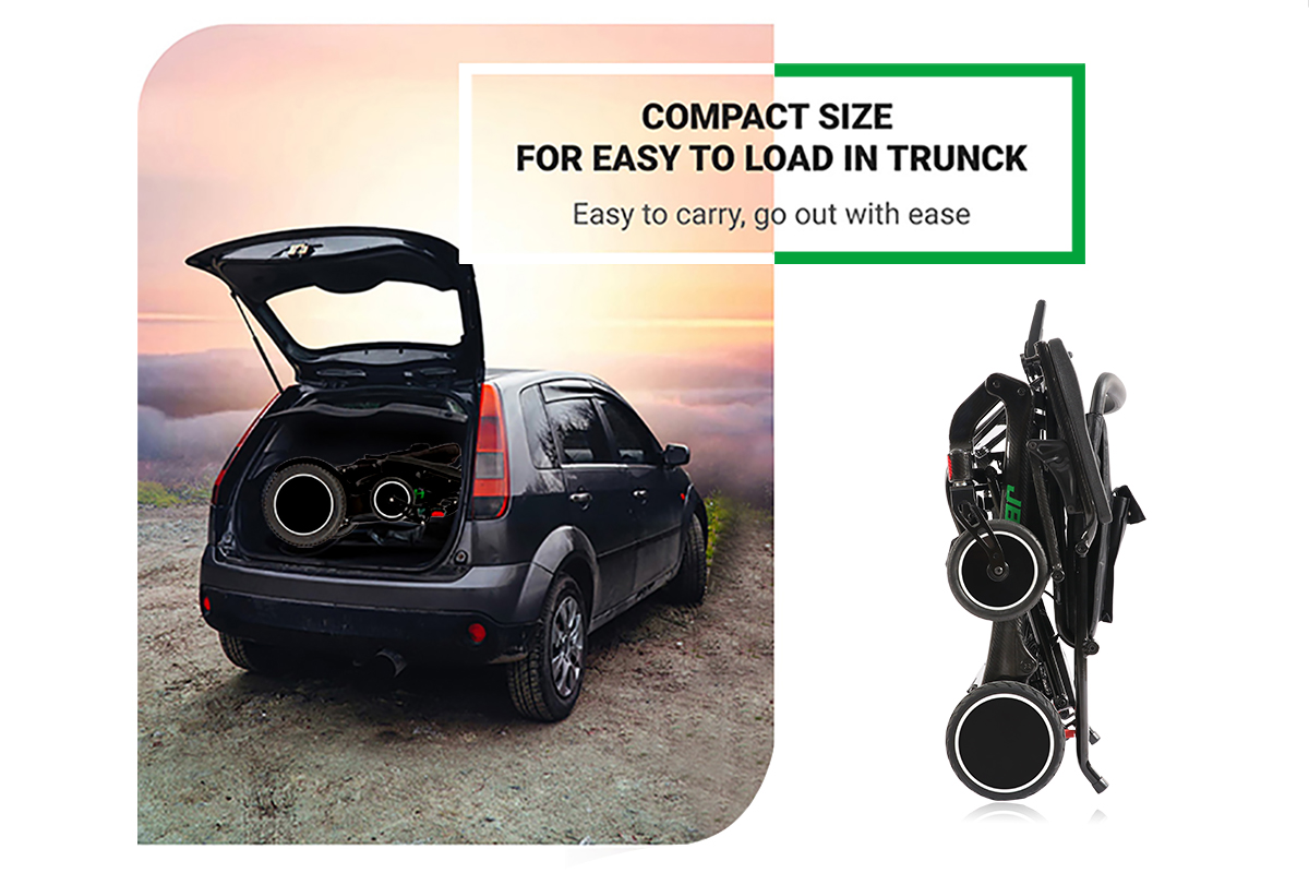 l&auml;ttvikts elektrisk rullstol hopf&auml;llbar