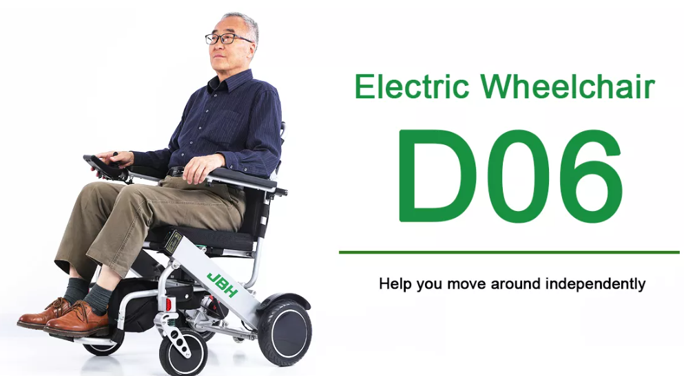 JBH 4-hjul inomhus kraft rullstol D06