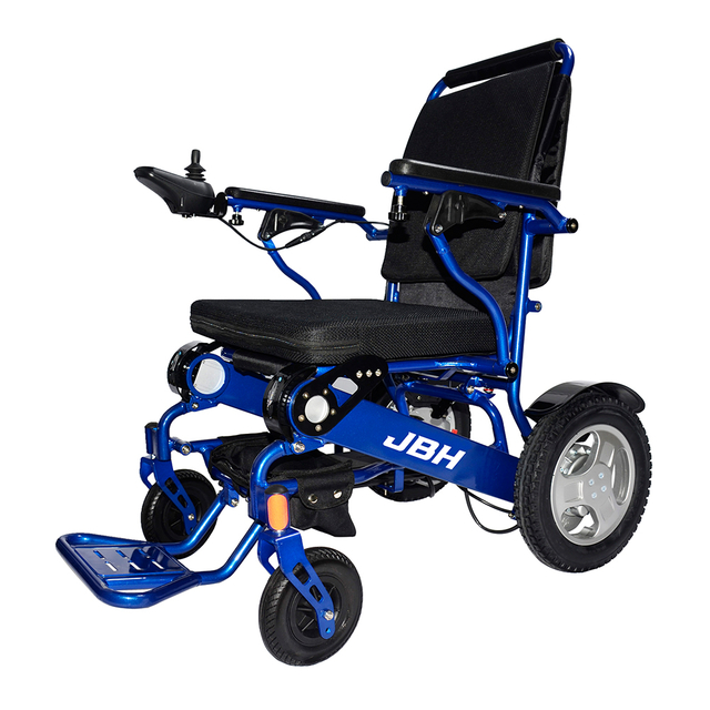 JBH Blue Lightweight Travel Electric Wheelchair D09