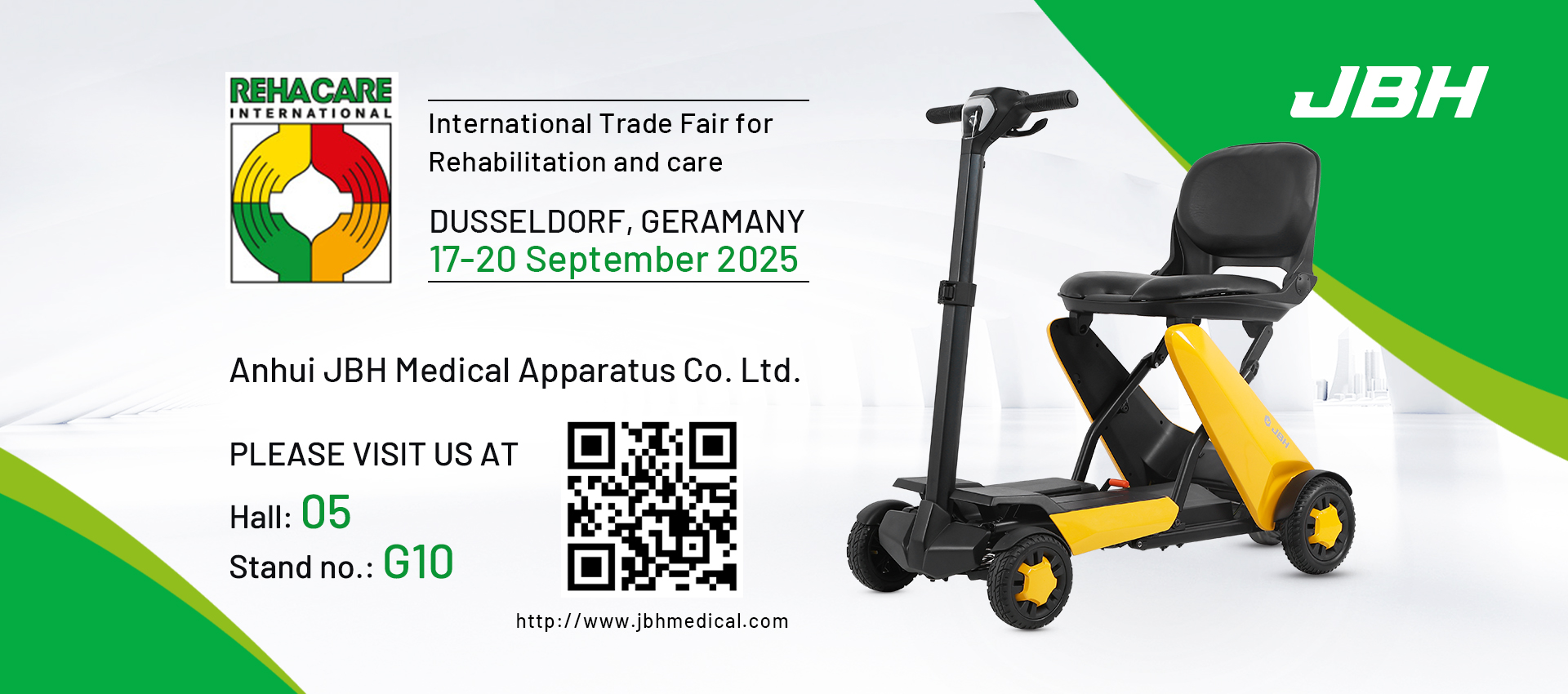 JBH kommer att delta i International Rehabilitation and Care Expo i Düsseldorf, Tyskland