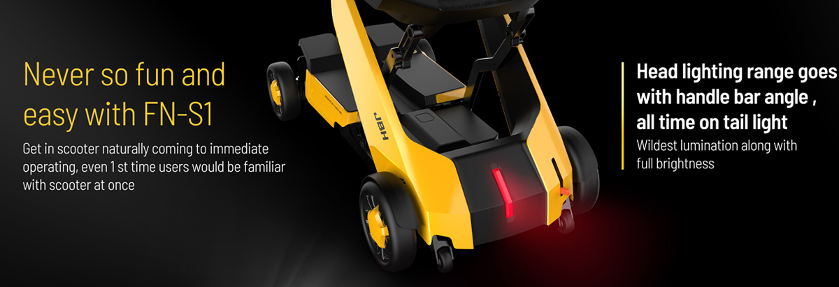 Mobilitetsskoter med ljus