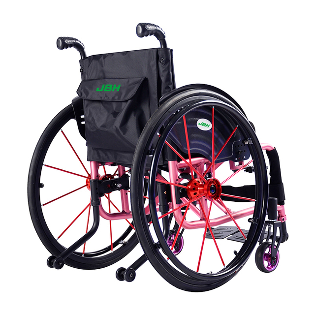 JBH Pink Lightweight Sport Wheelchair S002