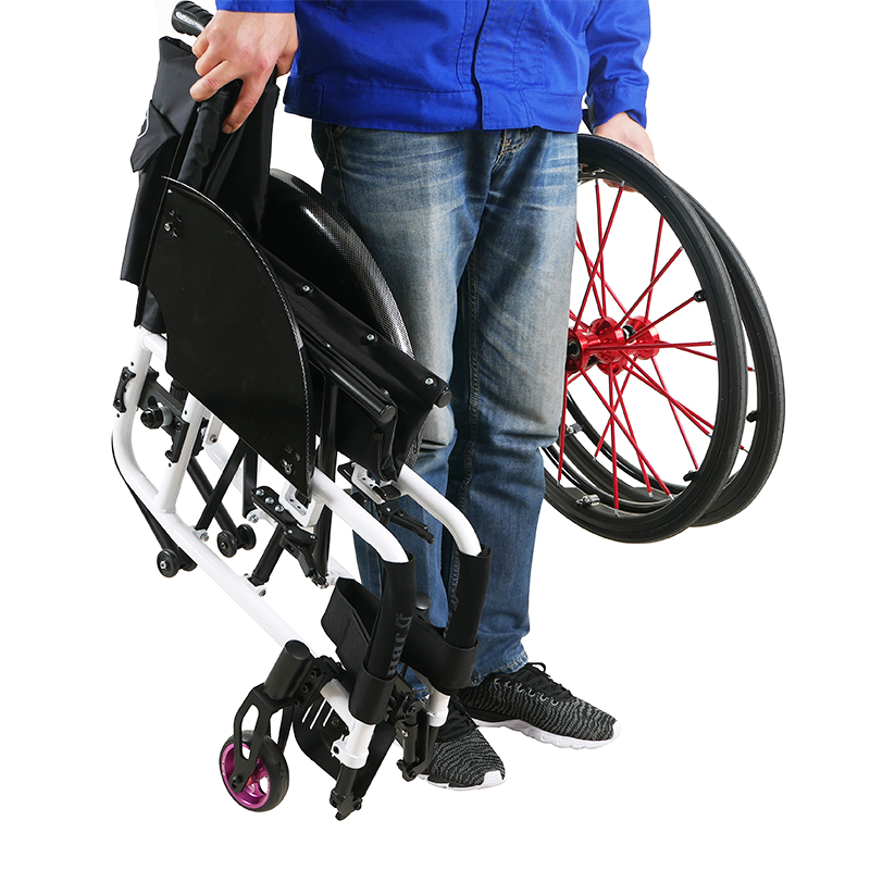 JBH Black Basic Transport Manual Wheelchair S002